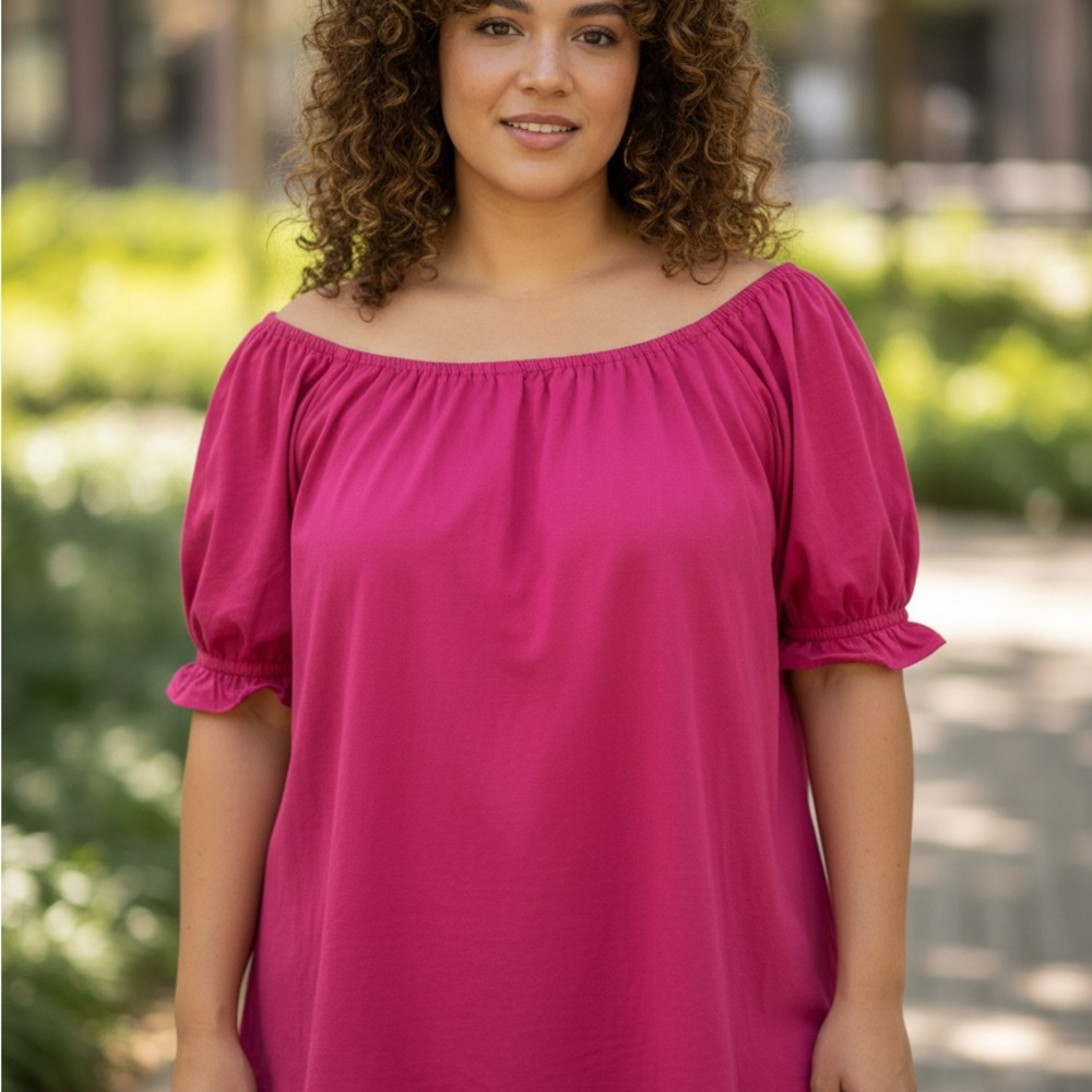 J. Crew Vibrant Pink Blouse size XXL